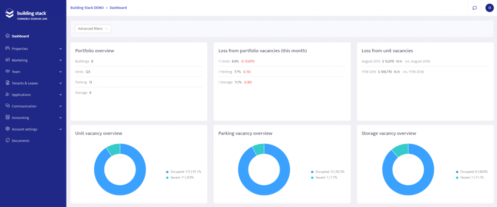 Building Stack Dashboard