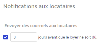 Réglage du rappel de paiement